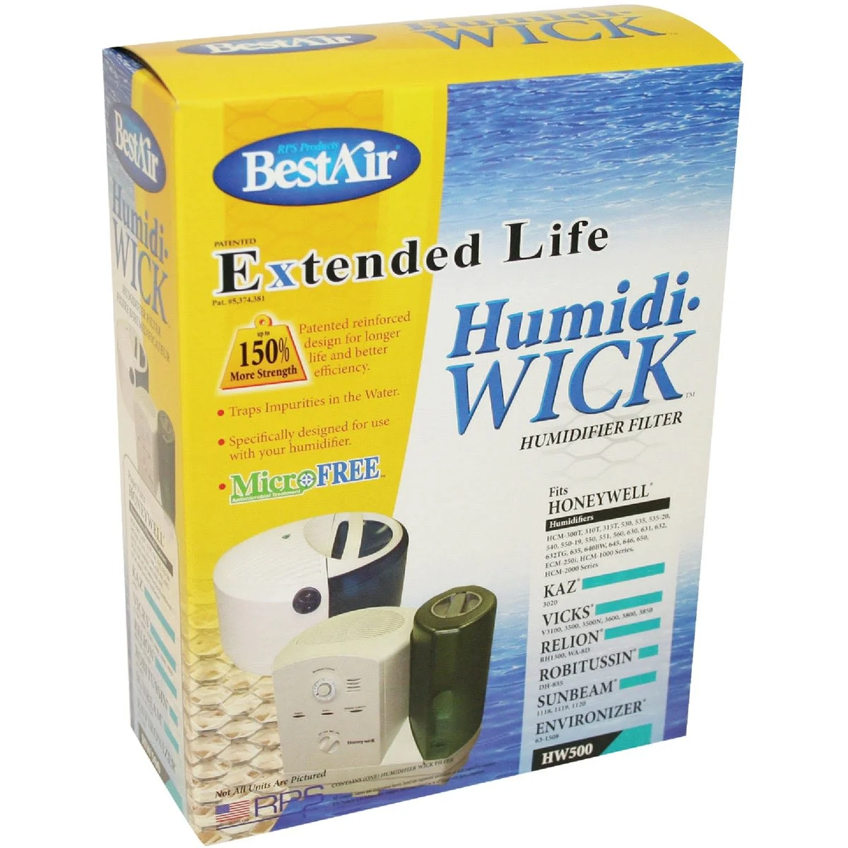 Refined Air Extended Life Humidi-Wick HW500 Humidifier Wick Filter Genuine