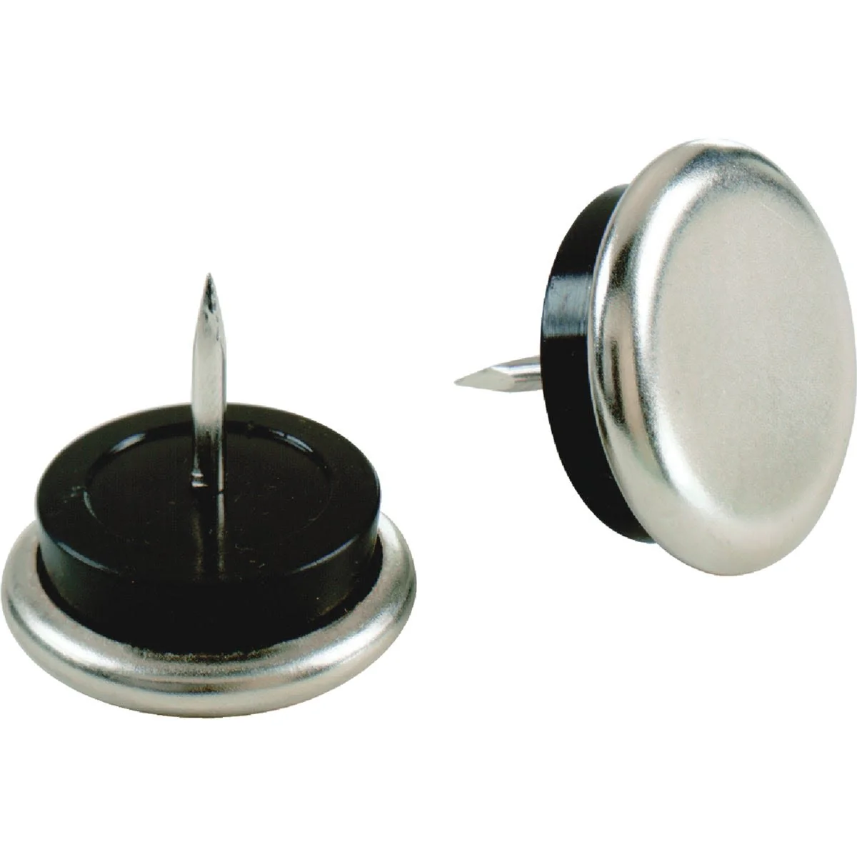 Fine Do it 7 8 In. Round Metal Nail-On Glide with Rubber Cushion 4-Pack Expertly Made