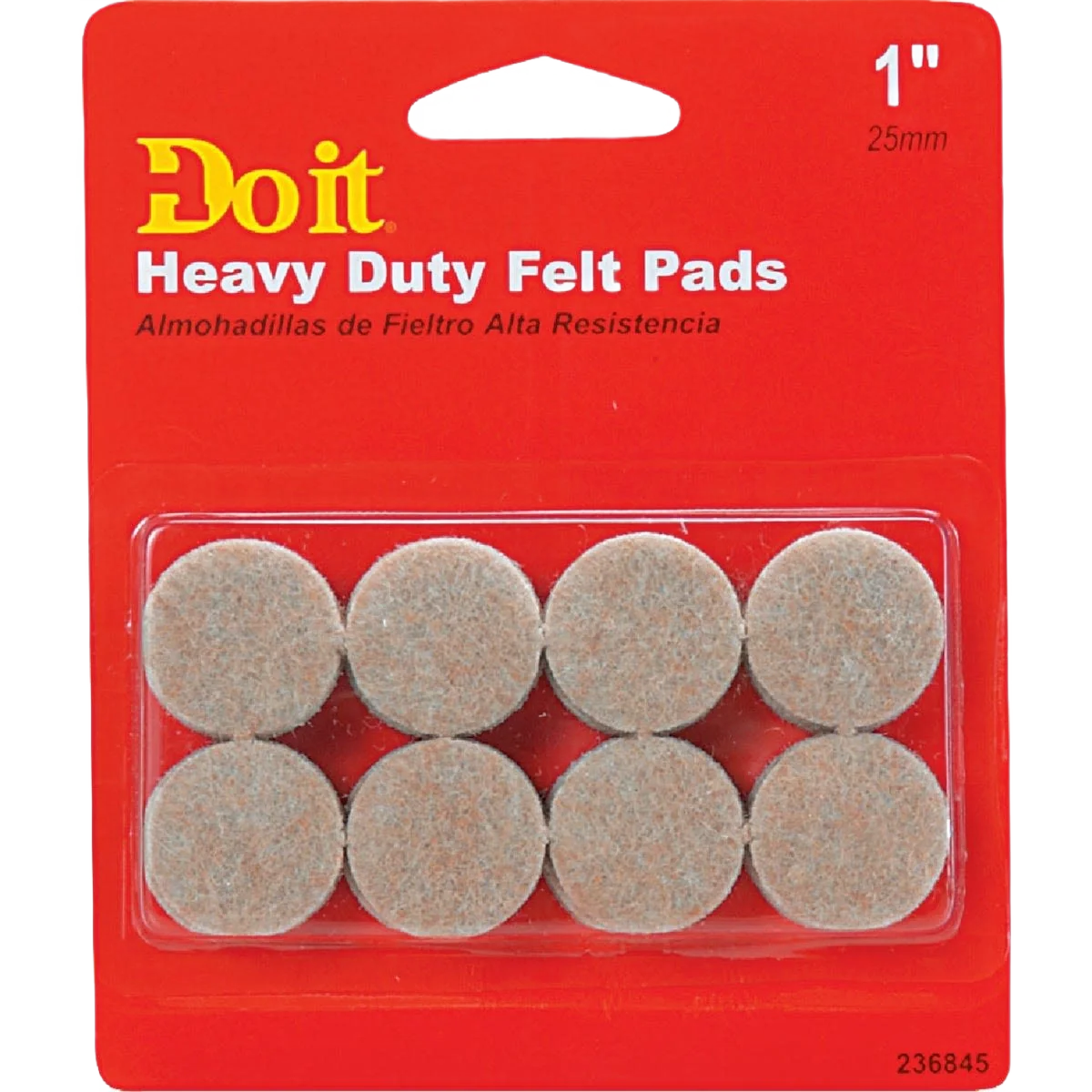 High-Grade Do it 1 In. Beige Self Adhesive Round Felt Pads 16-Count Environmentally Friendly