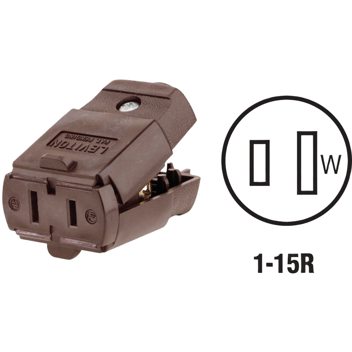 Soft Leviton Brown 2-Wire 2-Pole Hinged Cord Connector High-Quality