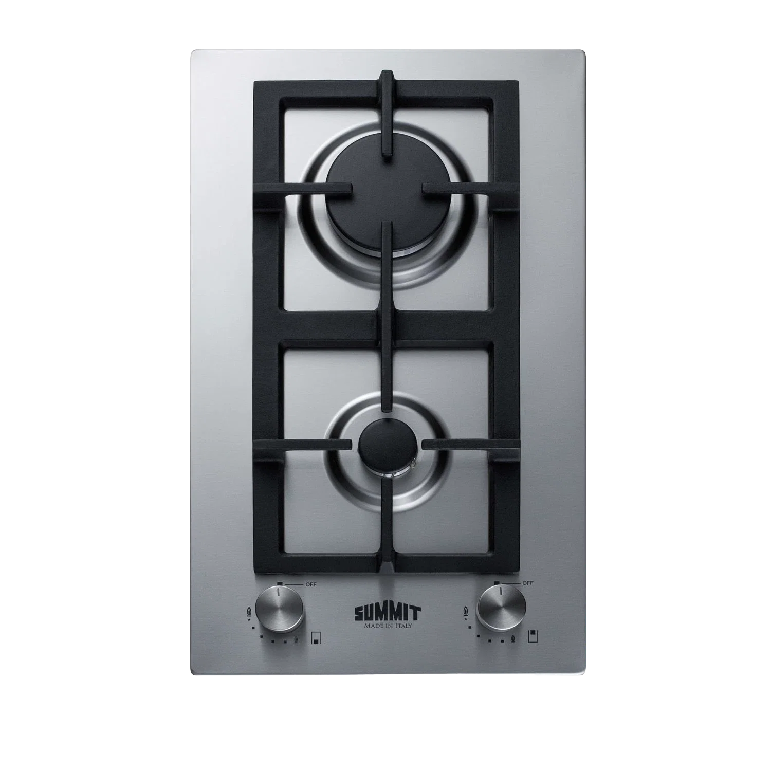 High-Grade 12 Wide 2-Burner Gas Cooktop In Stainless Steel Efficient