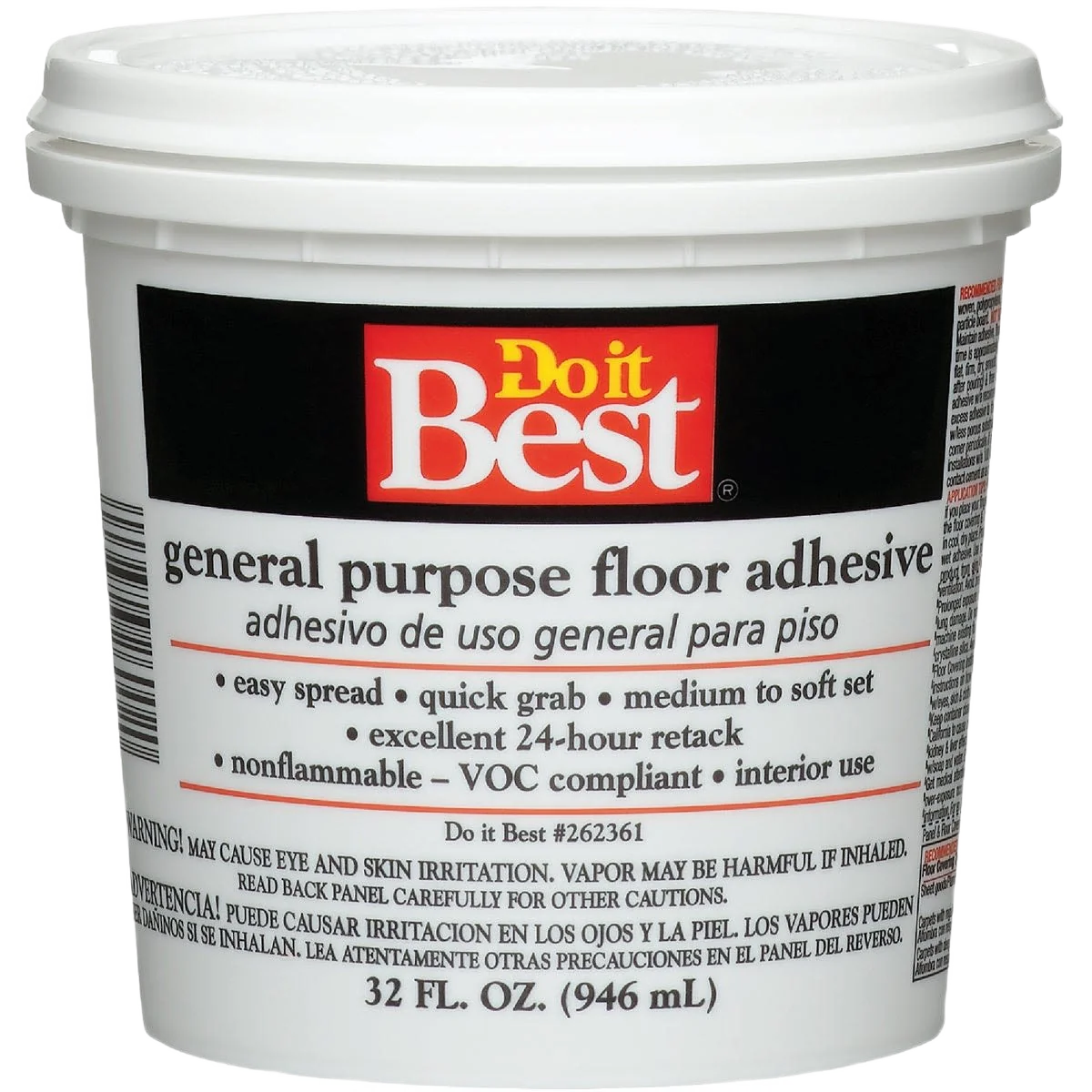Trusted Do it Beige General-Purpose Floor Adhesive 1 Quart Comfortable