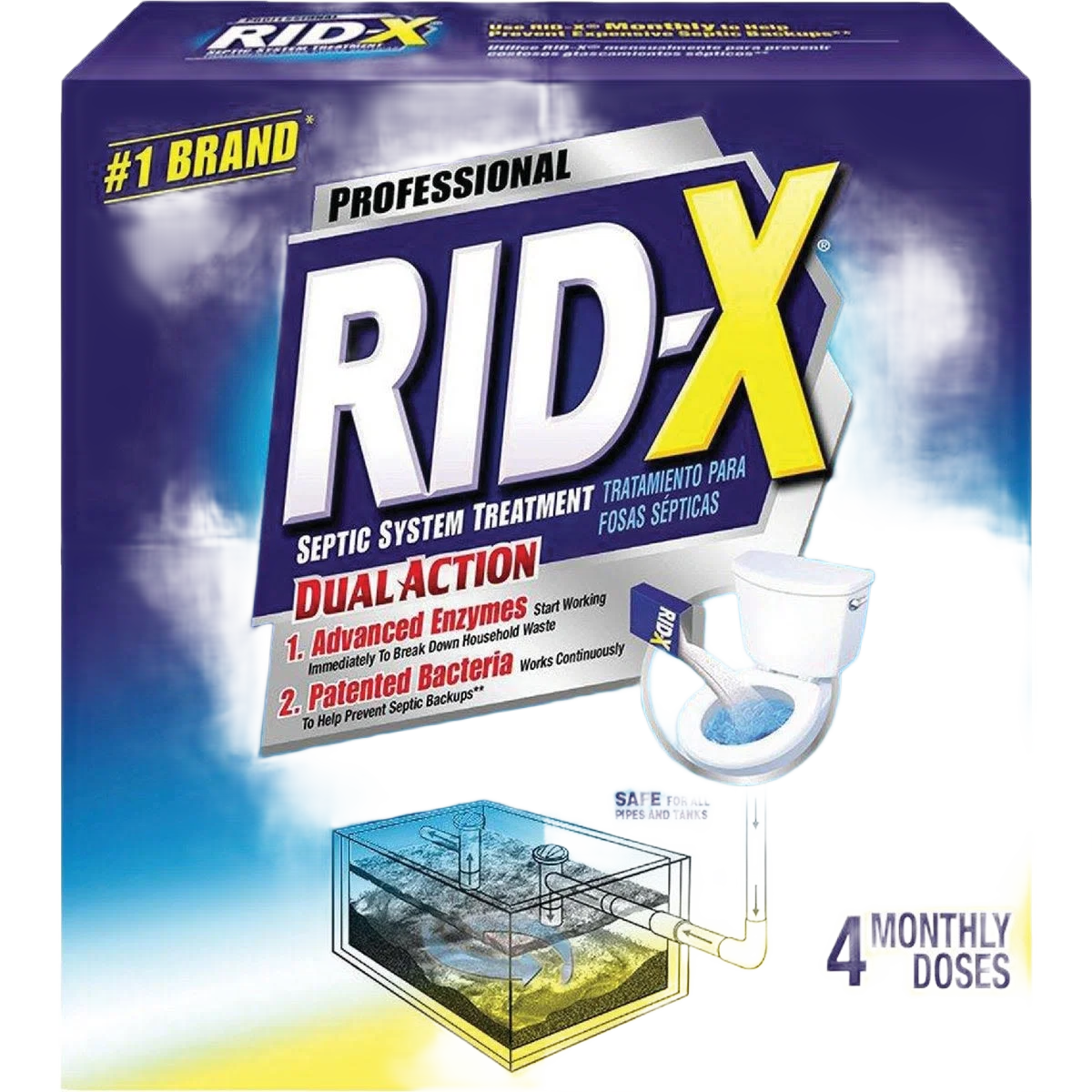 Fast Rid-X Professional Powder Bacteria Septic Tank Treaatment Original Design