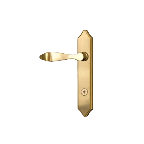 Traditional Provia DH242 Windsor Storm Door Lever Polished Brass Organic