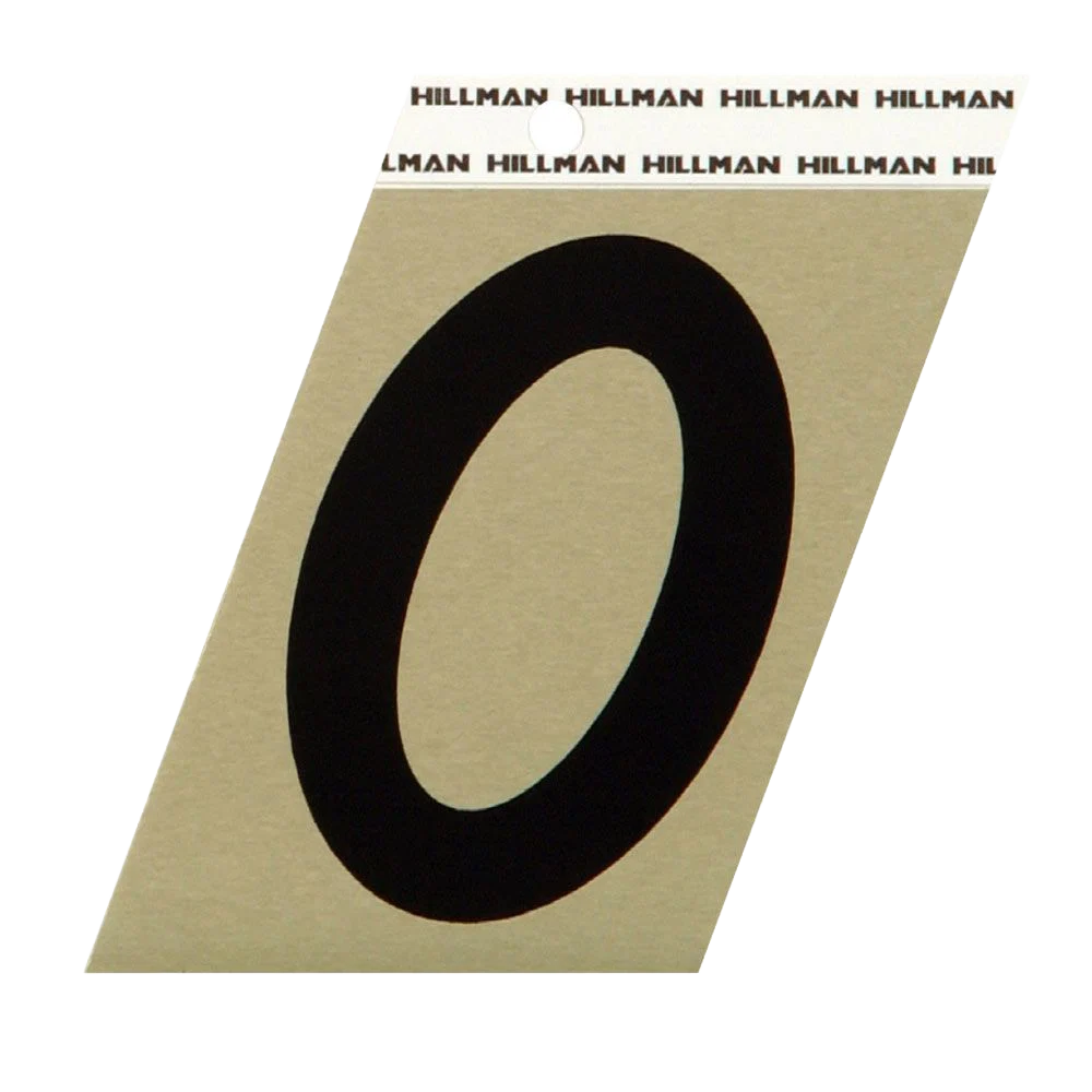 Modern Hillman 3-In. Adhesive Black Gold Aluminum House Number 0 Trusted