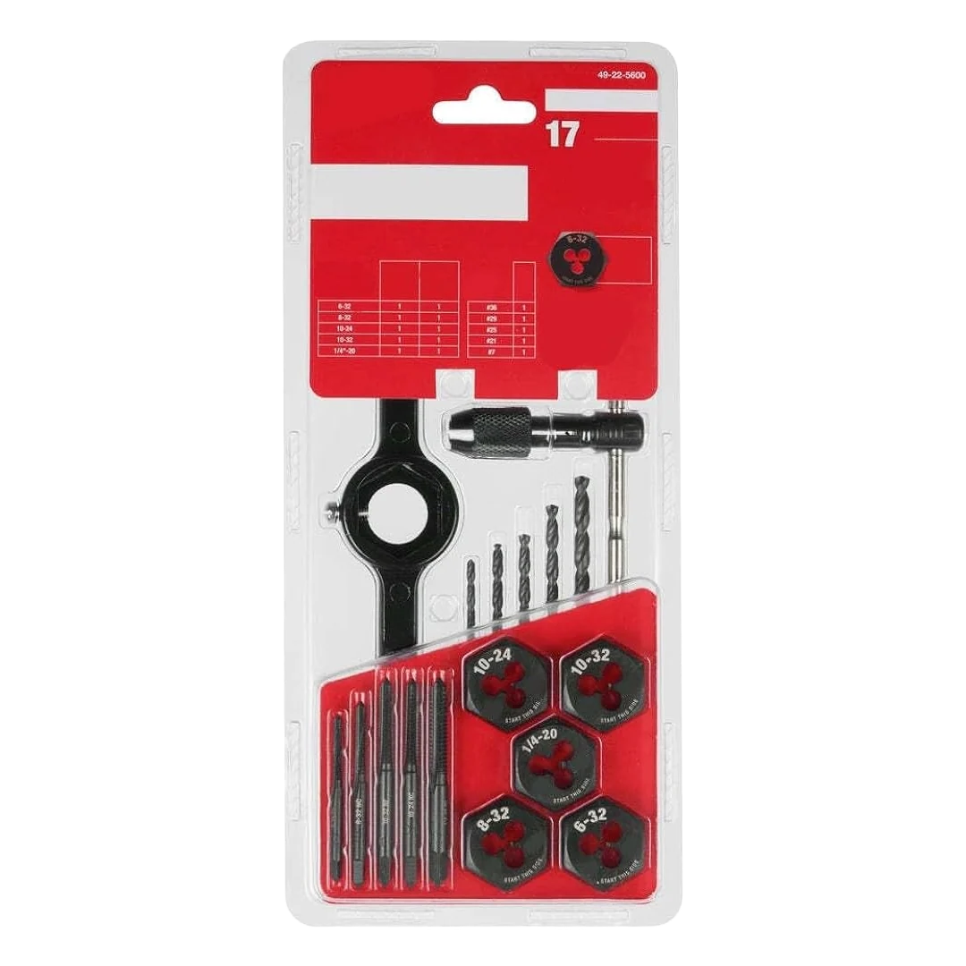 Premium Material Milwaukee 17PC SAE Tap and Die Set Responsible