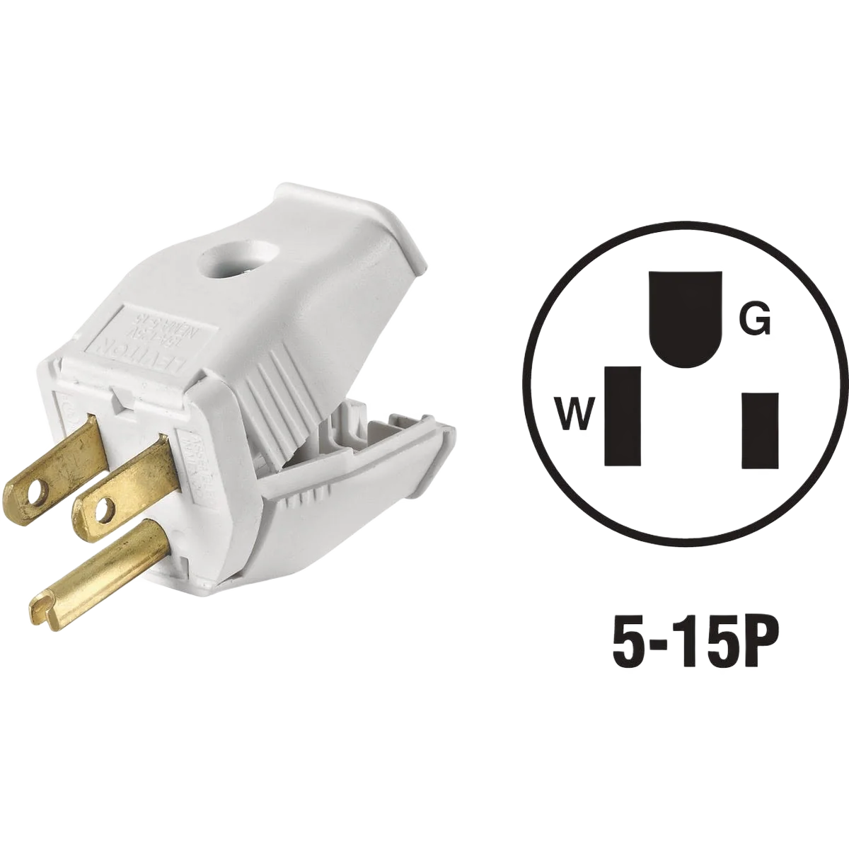 Outstanding Leviton 15 Amp White Clamp Tight Cord Plug Sophisticated