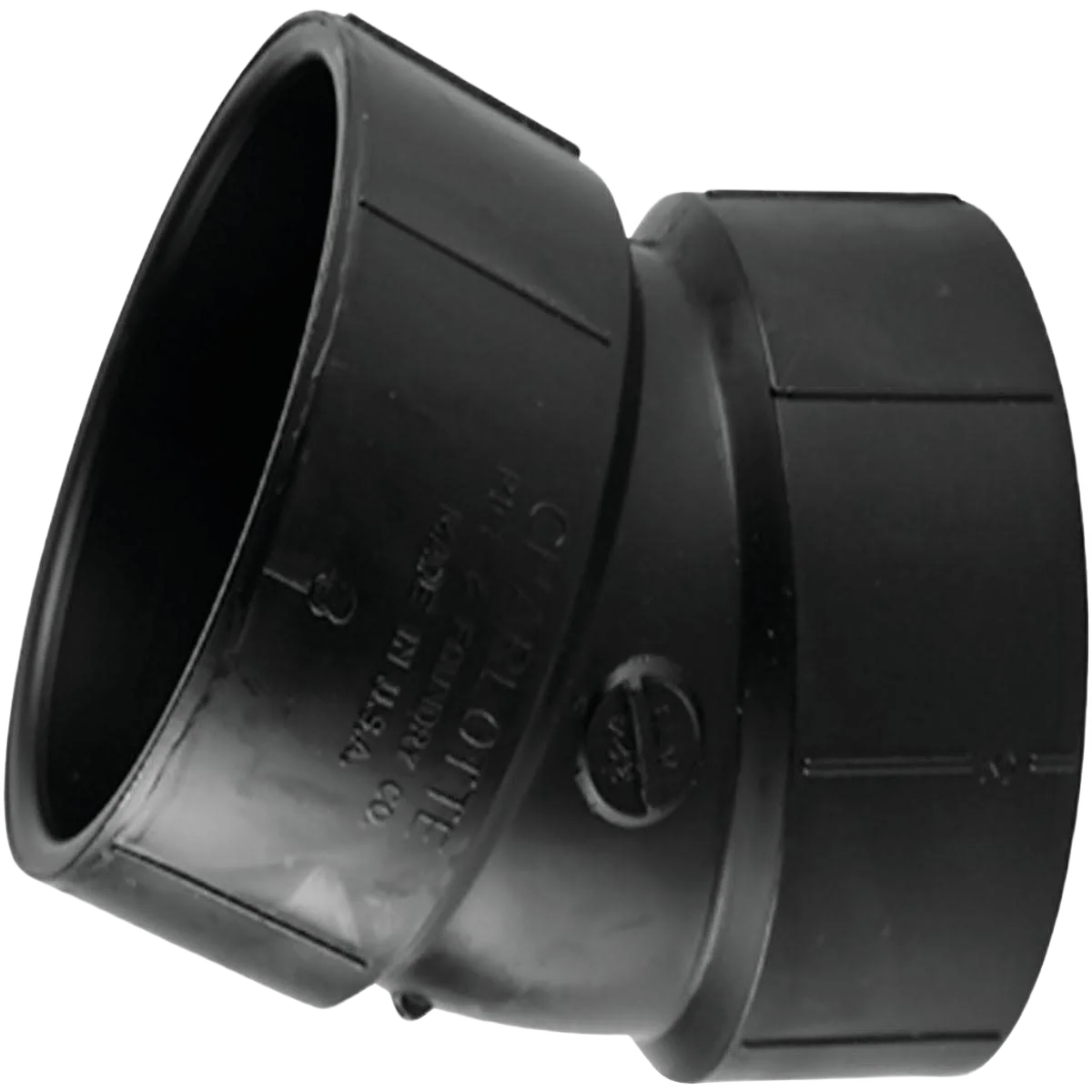 Reliable Charlotte Pipe 3 In. Hub x Hub 22-1 2 Deg. ABS Elbow Certified