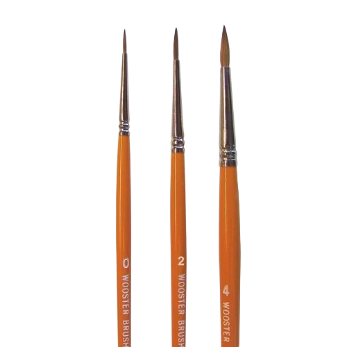 Premium Wooster 0 Red Sable Water Color Pointed Artist Brush Expertly Made