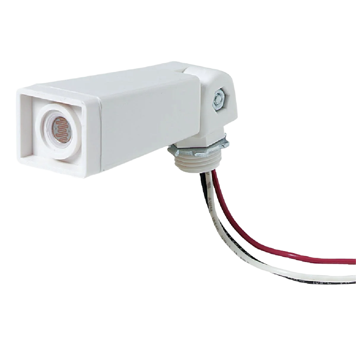 Soft Do it Hard Wire White Floodlight Photocell Lamp Control Dependable