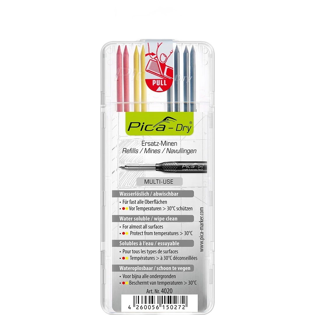 Quality Pica Dry Refill Leads Set Various Colors 8PK Flexible
