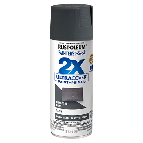 Responsible Rust-Oleum Charcoal Gray Satin 2X Ultra Spray Paint 12 oz. Functional