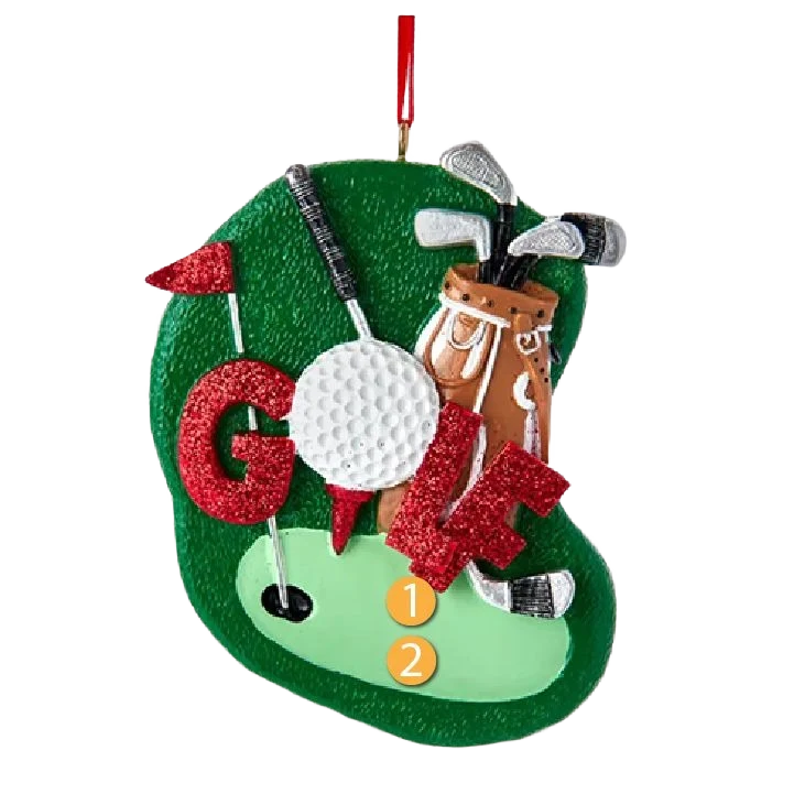 Elite Kurt S. Adler Personalized Golf Green Ornament Efficient