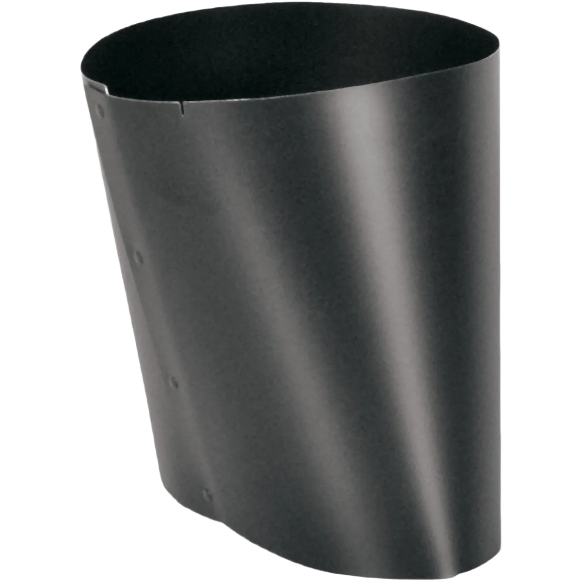 Fine Crafted Imperial 6 In. 24 Gauge Black Oval to Round Connector Exceptional