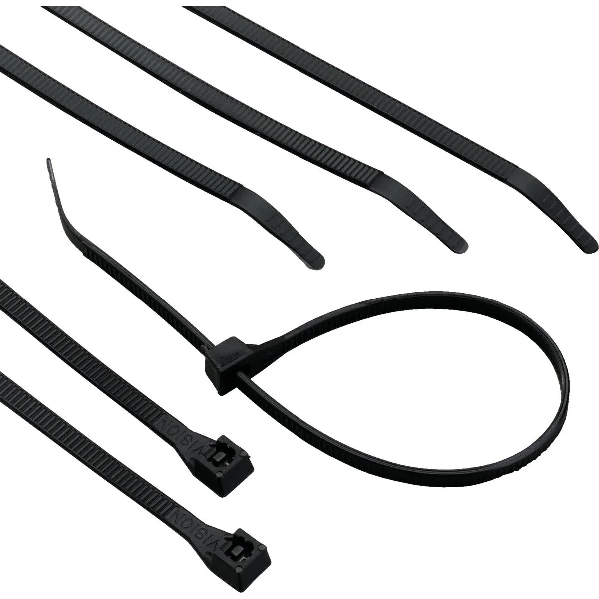 Smooth Gardner Bender 14 In. x 0.17 In. Ultra Violet Black Cable Tie 8-Pack Green