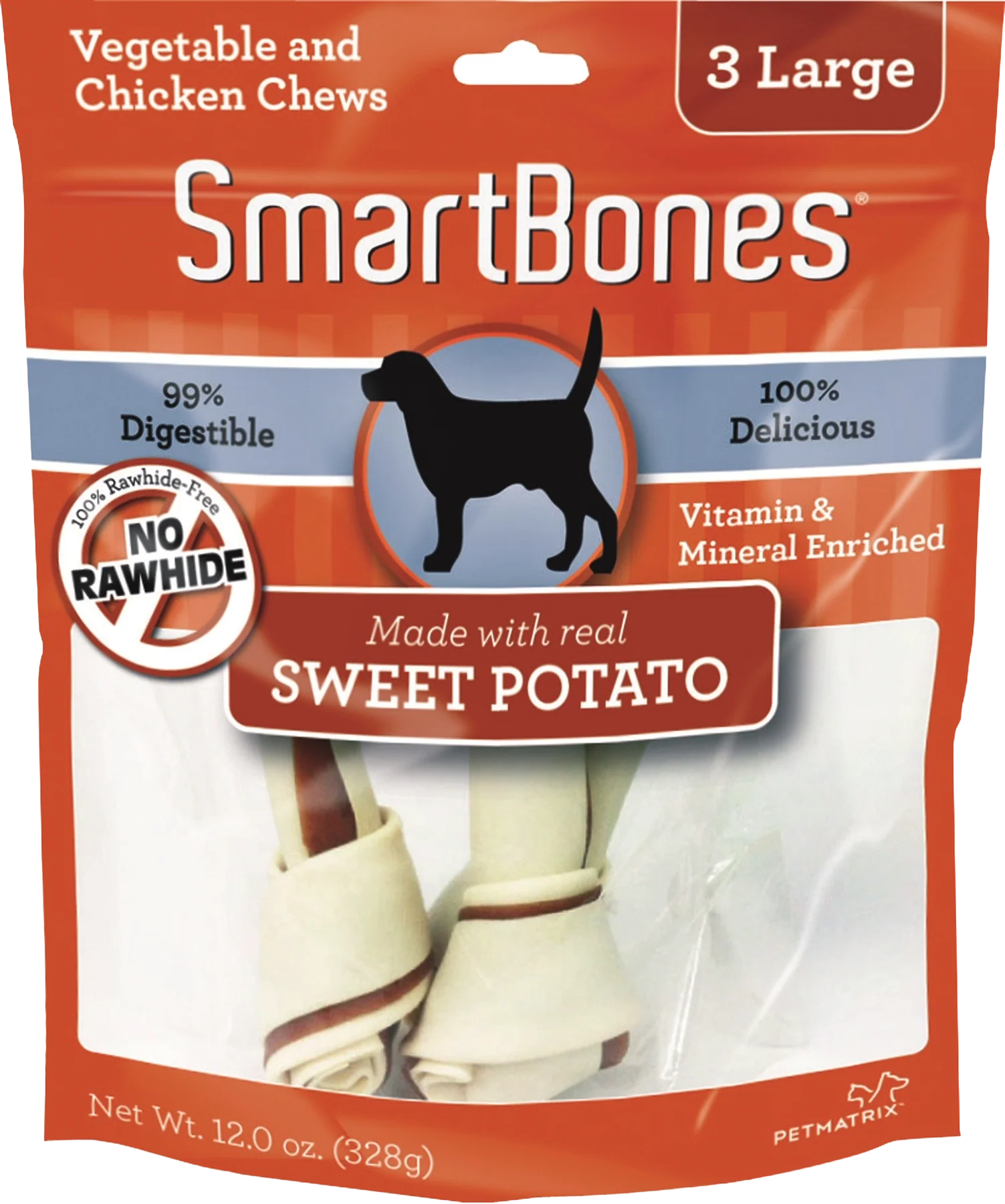 Refined SmartBones Large Sweet Potato Chews for Dogs 3-Pack Artisan