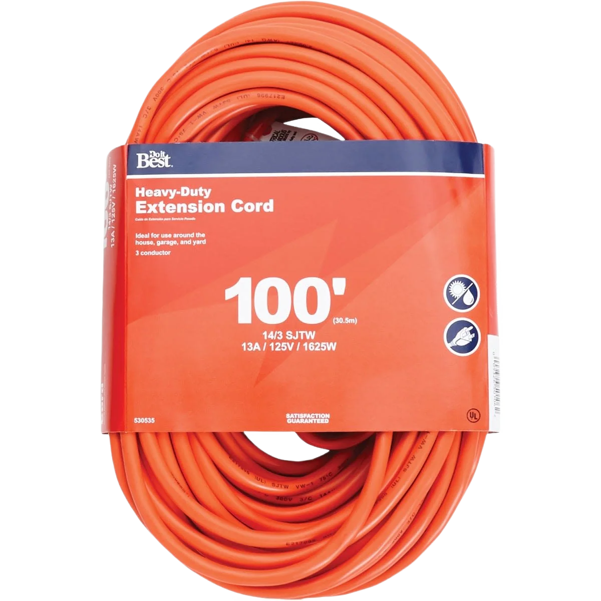 Dependable Do it Orange 14 3 Heavy-Duty Outdoor Extension Cord 100 ft. Elegant