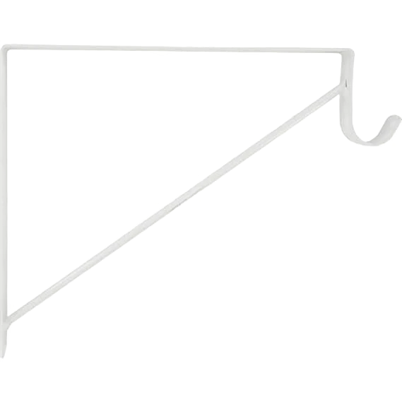 Long-Lasting Hillman White Fixed Shelf Rod Bracket Original Design