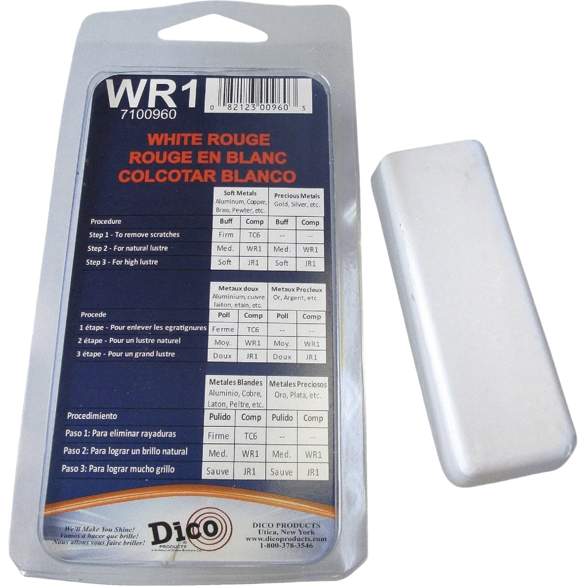 Refined Dico White-Rouge Buffing Compound 4 oz Detailed