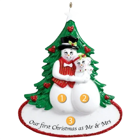 Original Design Rudolph Me Personalized Our First Mr. Mrs. Ornament High-Quality