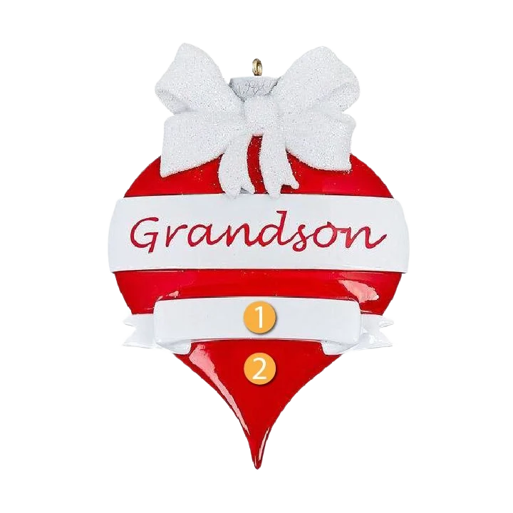 Solid Rudolph Me Personalized Grandson Ornament User-Friendly