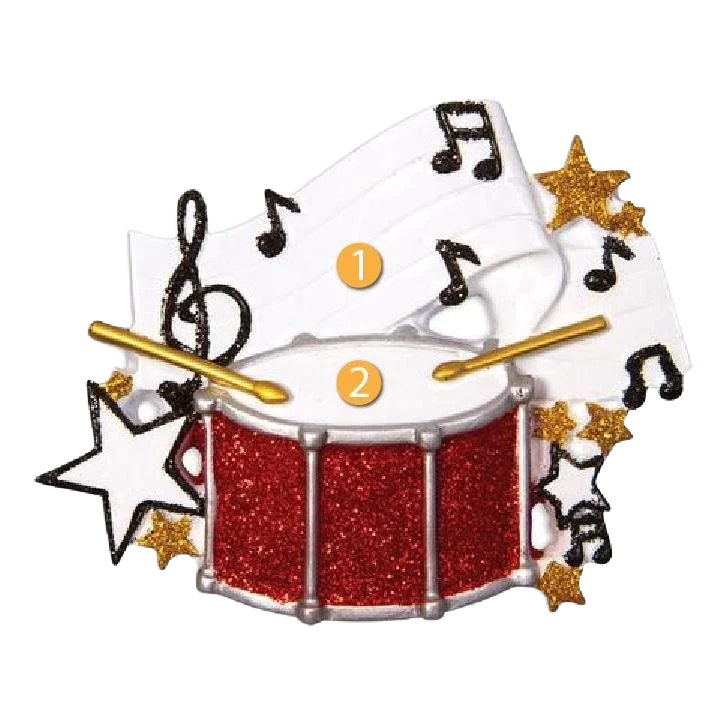 Sustainable PolarX Personalized Drum Ornament Fast