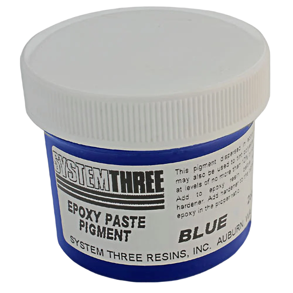 Easy-to-Use System Three Blue Epoxy Paste Pigment 2 oz. Long-Lasting