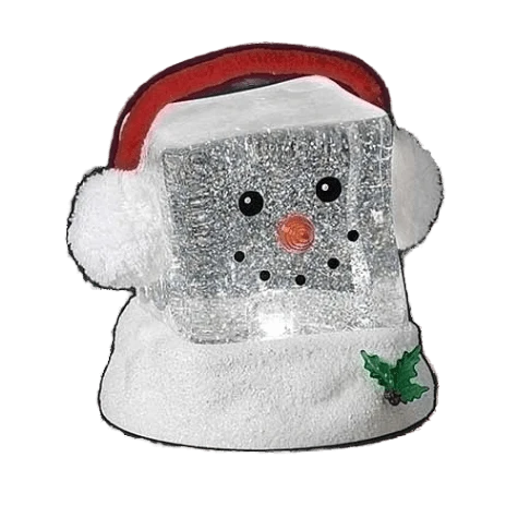 Solid Roman USB Snowman Cube with Earmuffs Enhanced