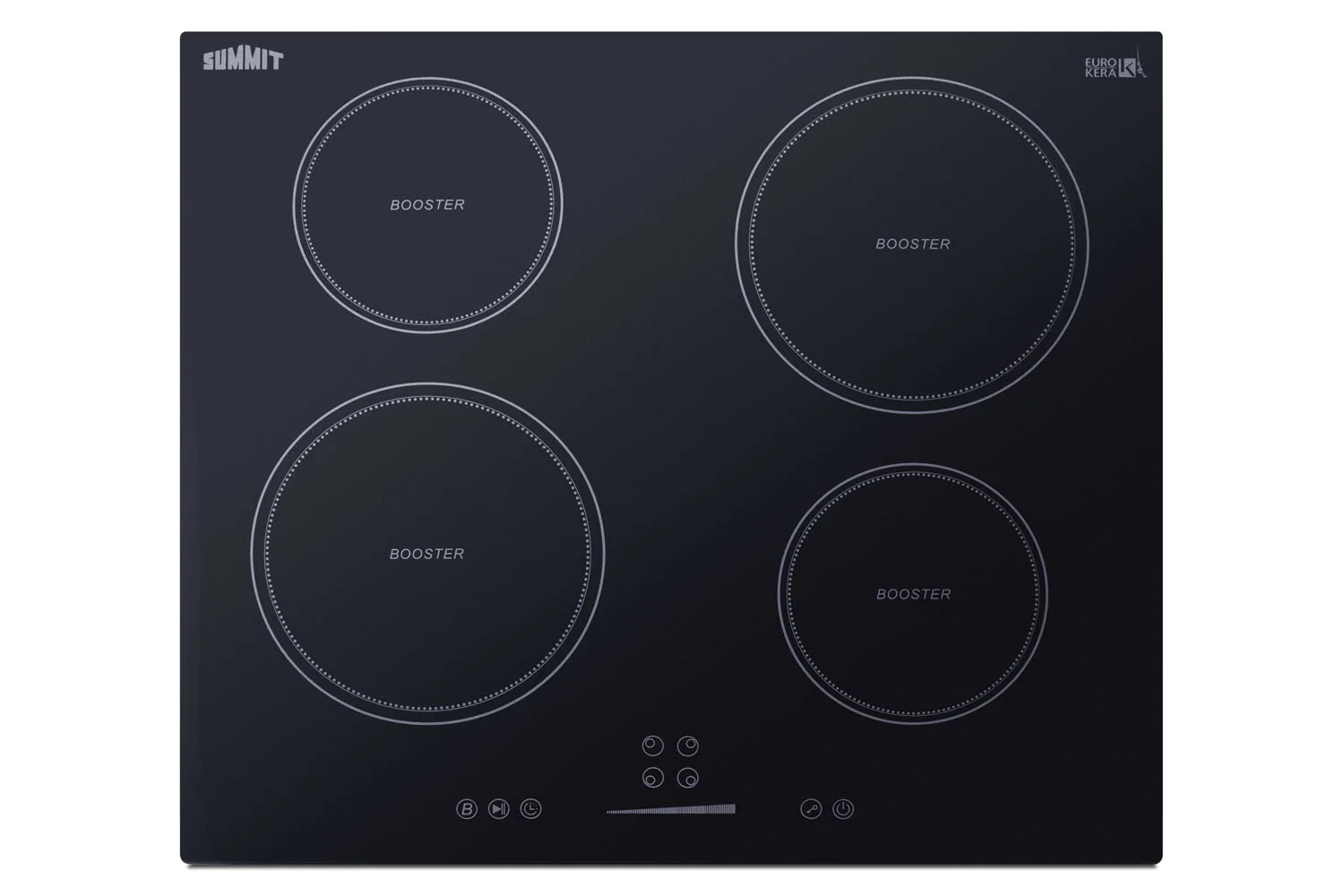 Quality 24 Wide 208-240V 4-Zone Induction Cooktop Soft