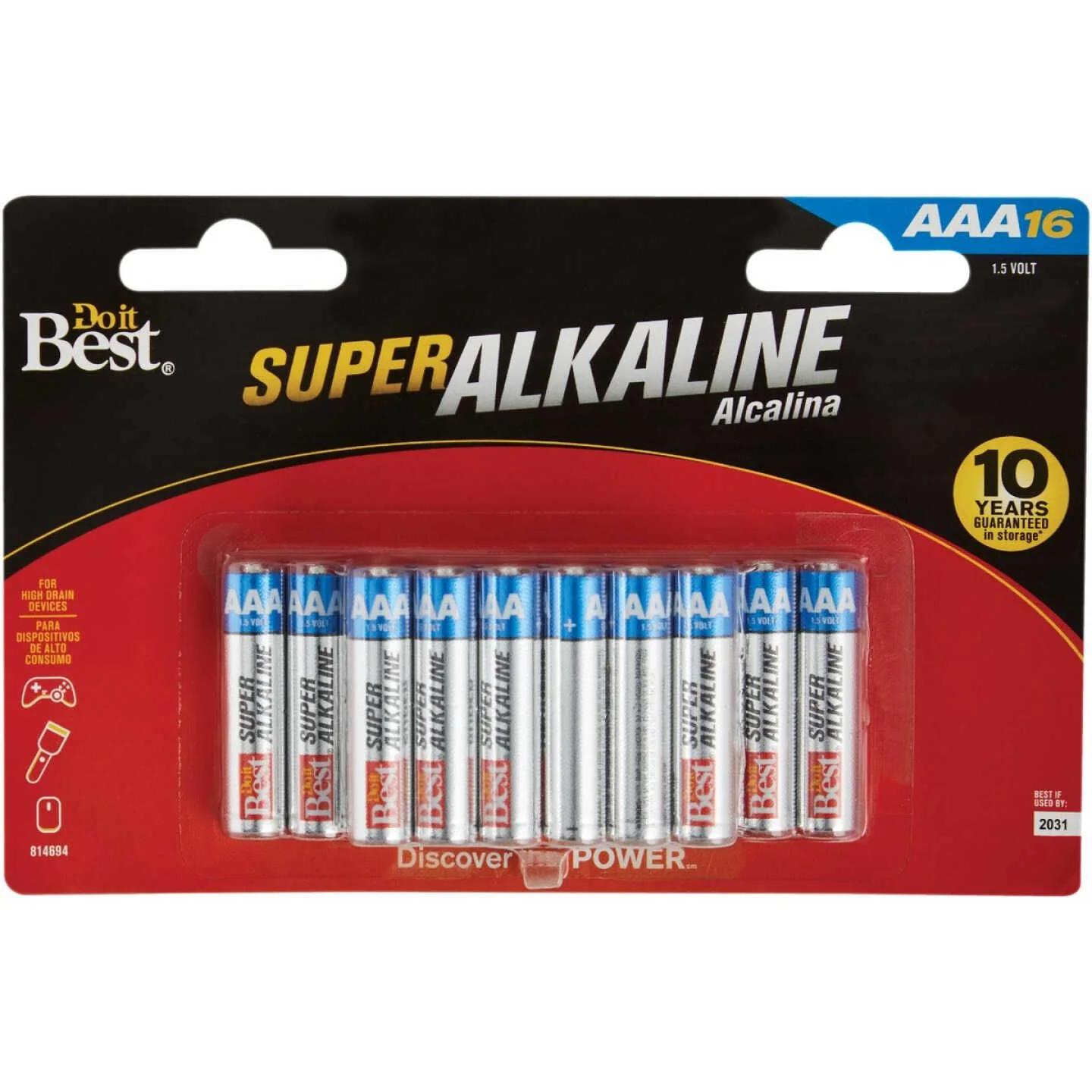 Eco-Friendly Do it AAA Alkaline Battery 16-Pack Excellent