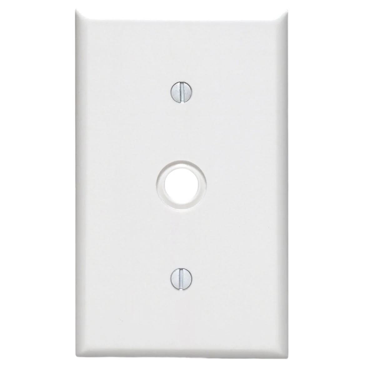 Consistent Leviton 1-Gang White Plastic Telephone Cable Wall Plate Flexible