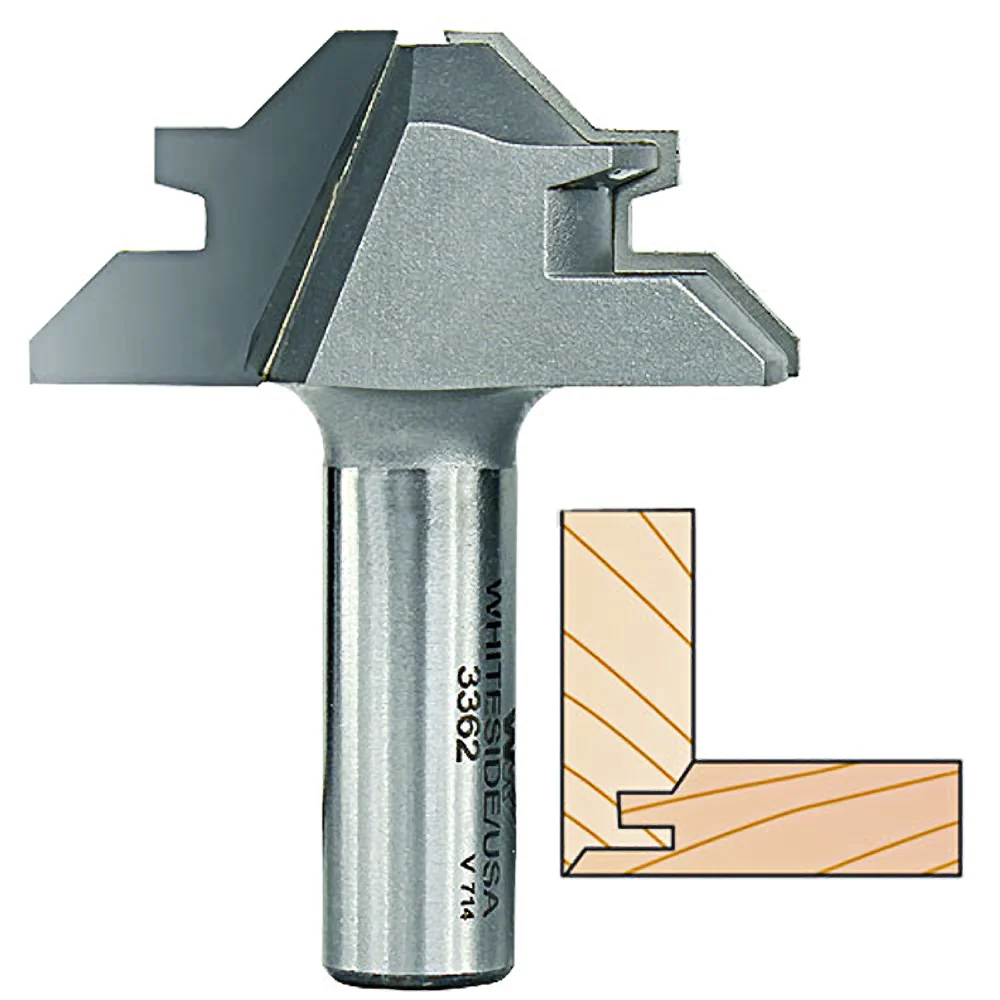 Efficient Whiteside 45 deg. Lock Miter Bit 1 2 in. SH x 2 in. LD Eco-Friendly