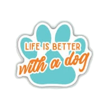 Crafted Stickers Northwest Dog Paw Print Sticker Smooth