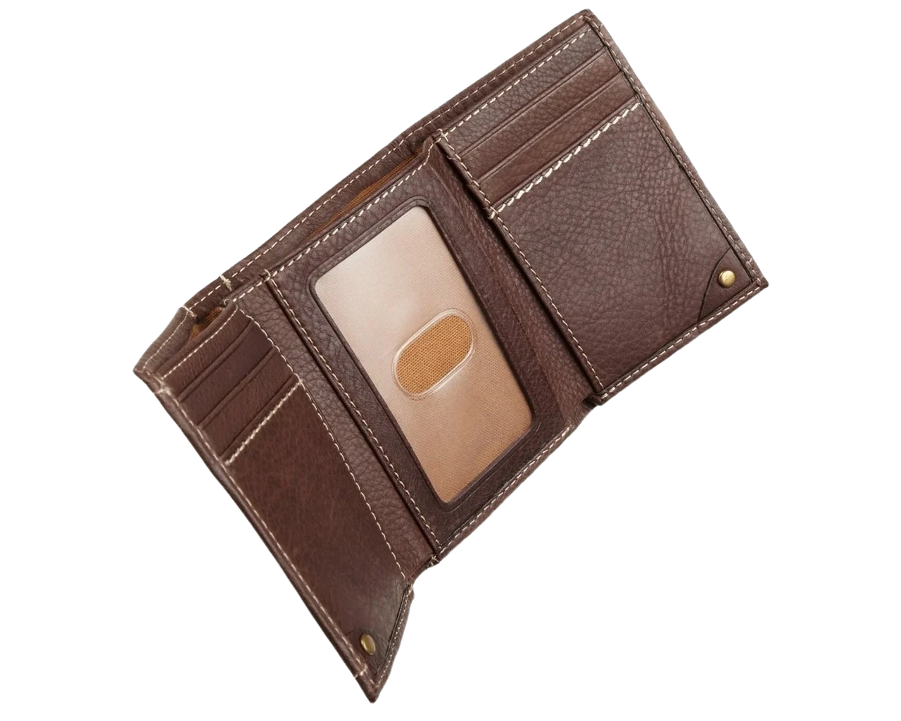 Sustainable Carhartt Men’s Milled Pebble Trifold Wallet Brown Consistent