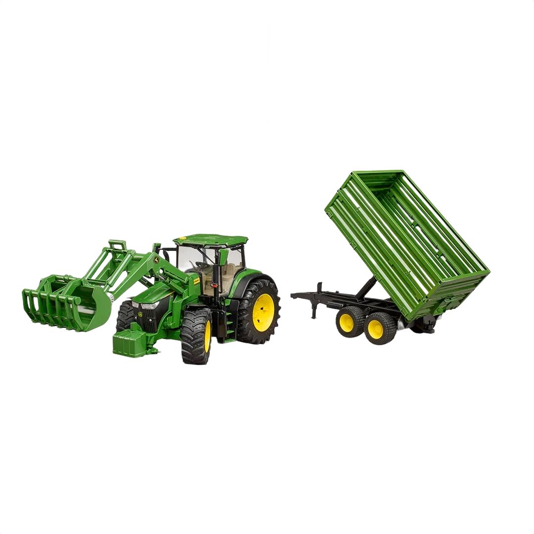 Fast Bruder John Deere 7R 350 w Front Loader and Tipping Trailer Luxury