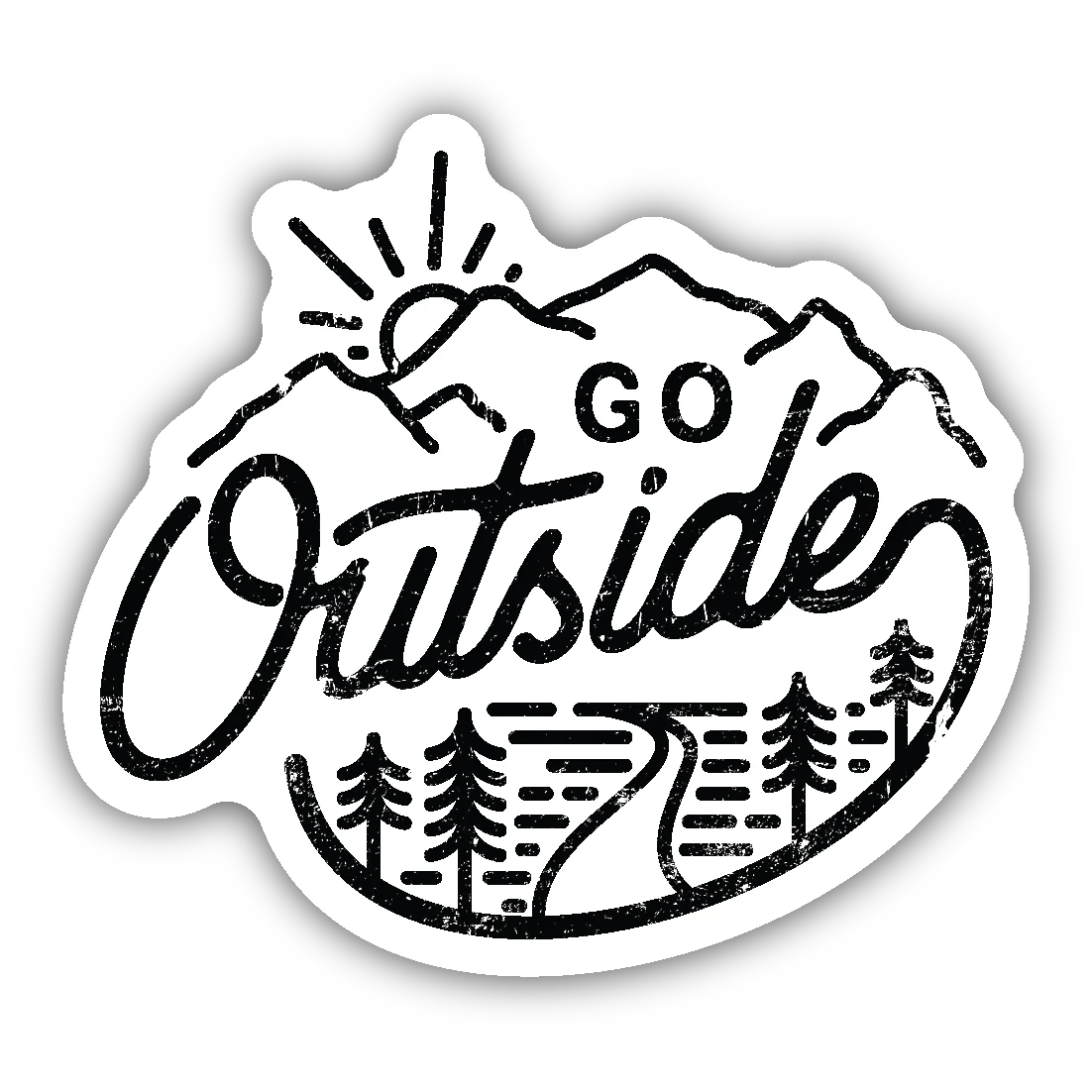 Classic Stickers Northwest Go Outside Mountain Sticker Artisan