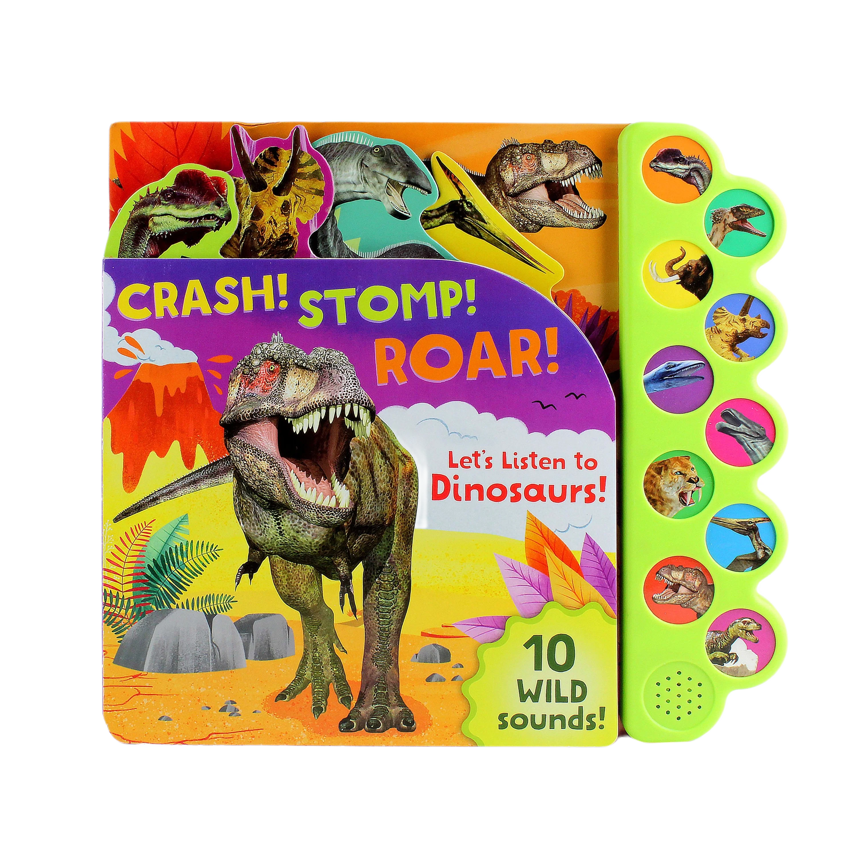 Optimized Cottage Door Press Crash Stomp Roar Dinosaurs Sound Book Superior