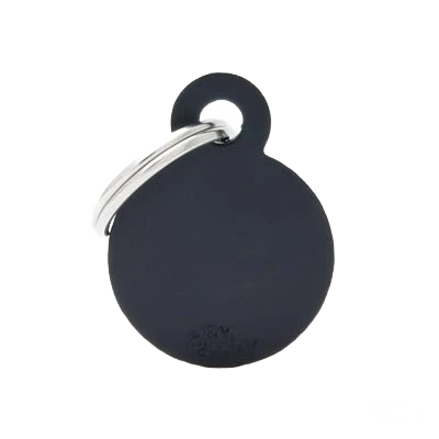 Easy-to-Use MyFamily Small Black Round ID Tag High-Quality