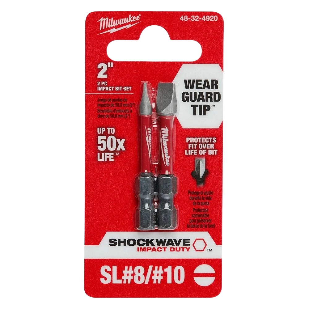 Sustainable Milwaukee SHOCKWAVE™ 2 8 10 Slotted Impact Bit Exceptional