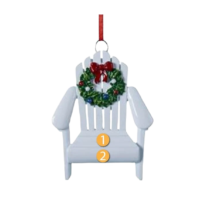 Pure Kurt S. Adler Personalized Adirondack Chair Ornament Relaxed
