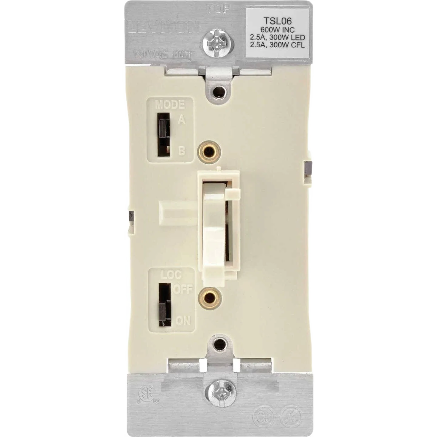 Excellent Leviton Universal Toggle Slide Light Almond Dimmer Switch Fast