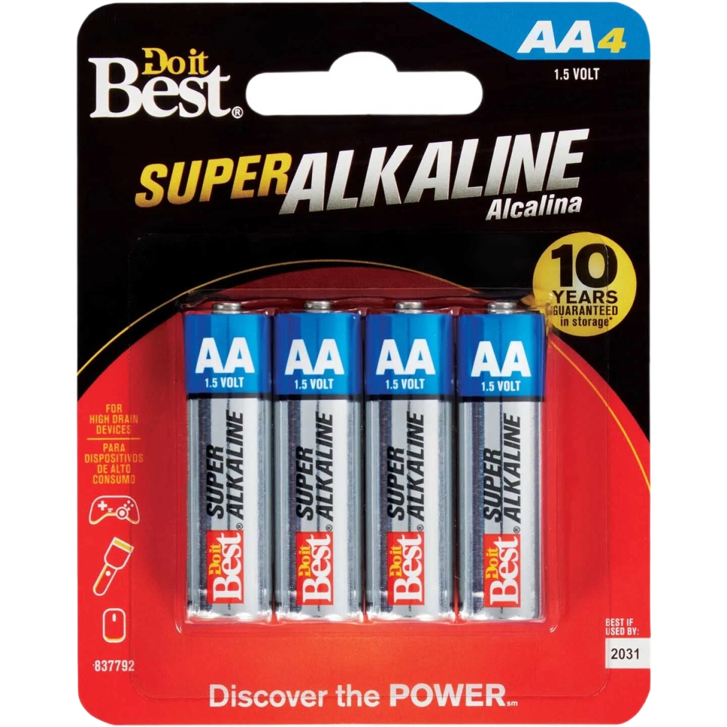 Top-Quality Do it AA Alkaline Battery 4-Pack Premium