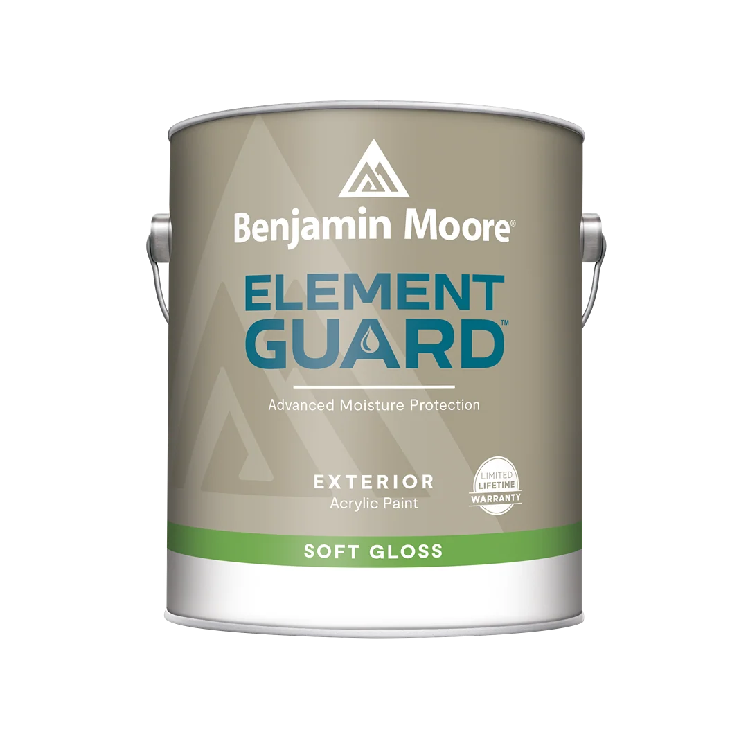 Official Benjamin Moore Element Guard® Soft Gloss Exterior Base 1 Paint 1 Gallon High-Grade