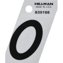 Carefully Designed Hillman 1-1 2 in. Black Silver Reflective Mylar Angle Cut Sticker Letter O Prestigious