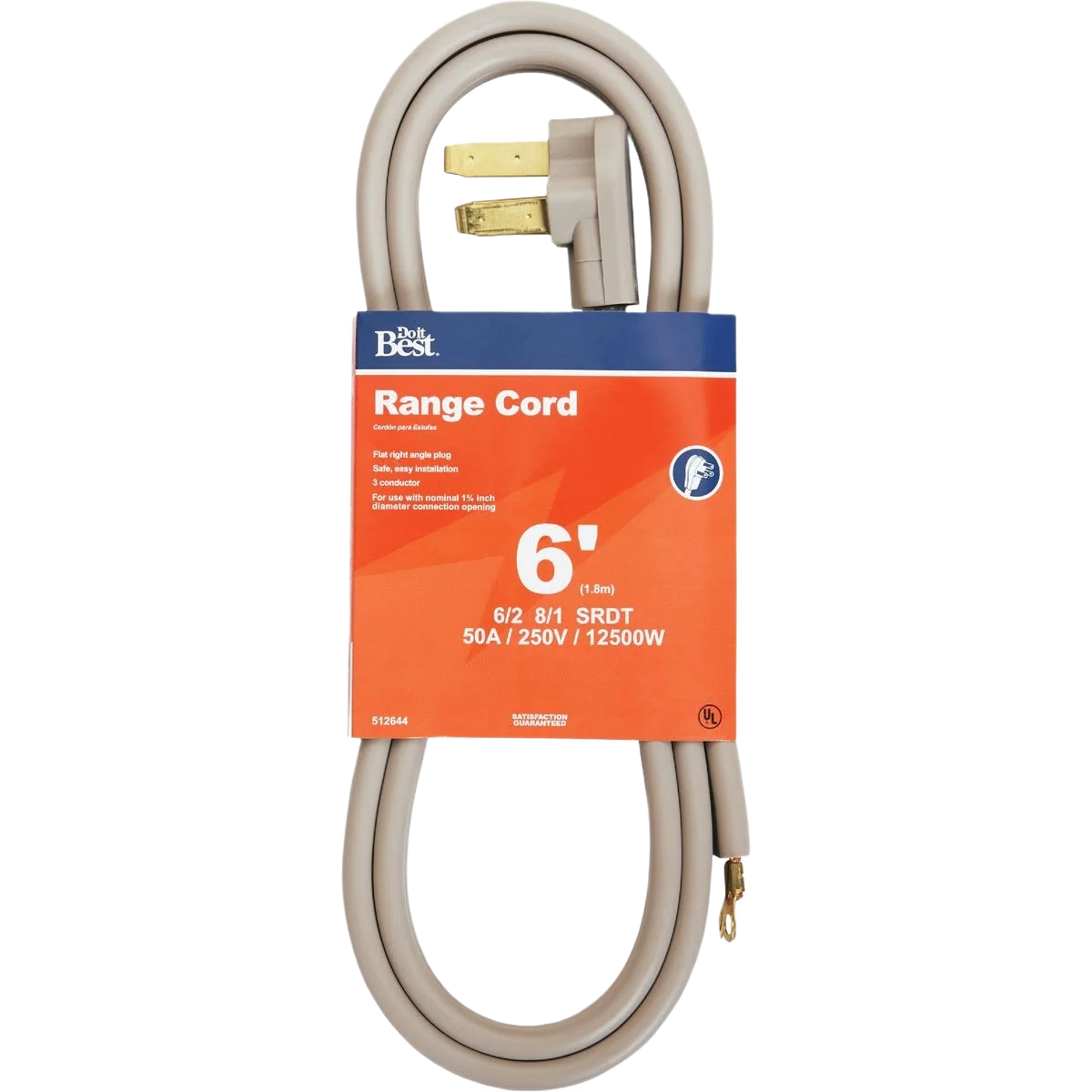 Environmentally Friendly Do it 6 2 8 1 Gauge 3-Conductor Range Cord 6 ft. Traditional