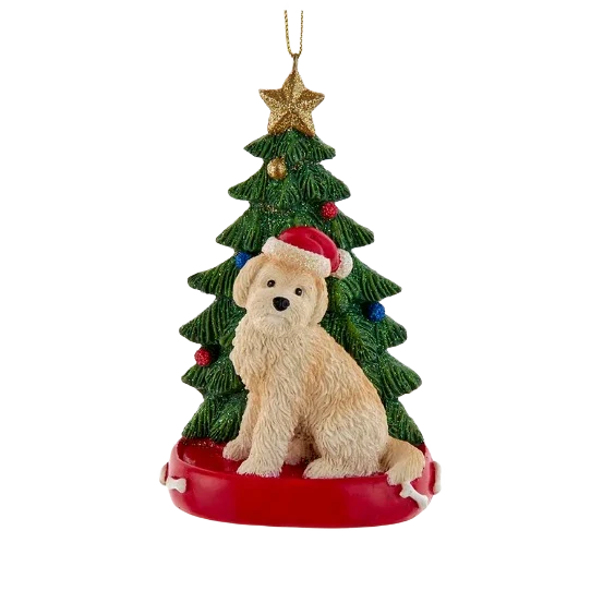 Excellent Kurt S. Adler Personalized Goldendoodle with Tree Ornament Unique