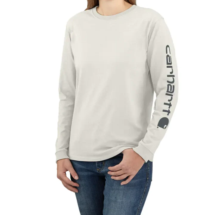 Comfortable Carhartt Women’s XXL Malt Loose Fit Long Sleeve Graphic Shirt Specialty