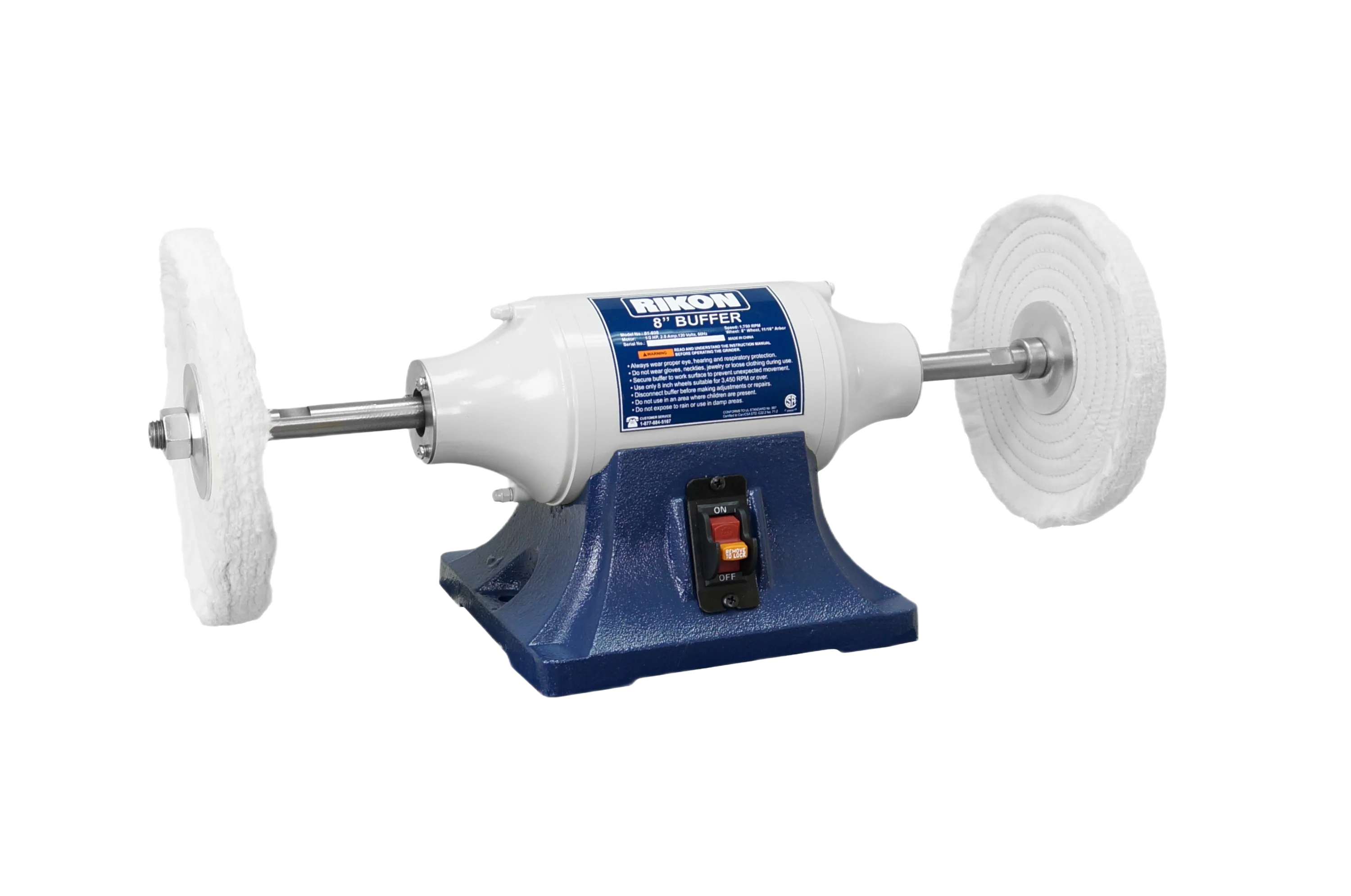 Prestigious RIKON 8 in. Long Shaft Buffing Machine Outstanding