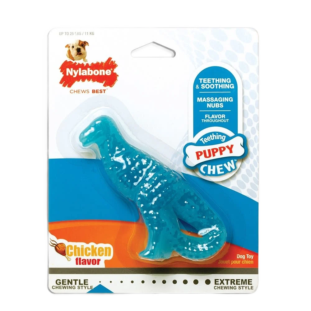 Selected Nylabone Puppy Dental Dinosaur Chew Toy for Teething Puppies Consistent