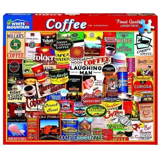 Trendy White Mountain Coffee 1000 Piece Jigsaw Puzzle High-Quality
